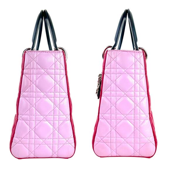 Dior Lady Dior Cannage Tri-Color Lambskin 2-Way Bag - Picture 5 of 9